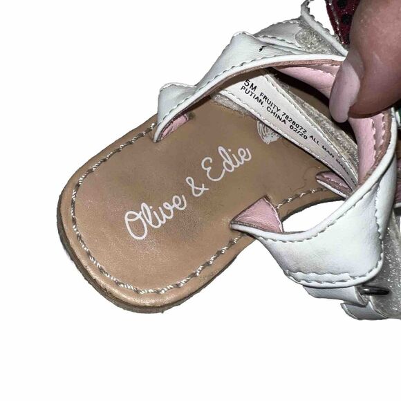 Olive and Edie Girls Fruity Banana Watermelon Sandals Size 5M - Picture 3 of 4